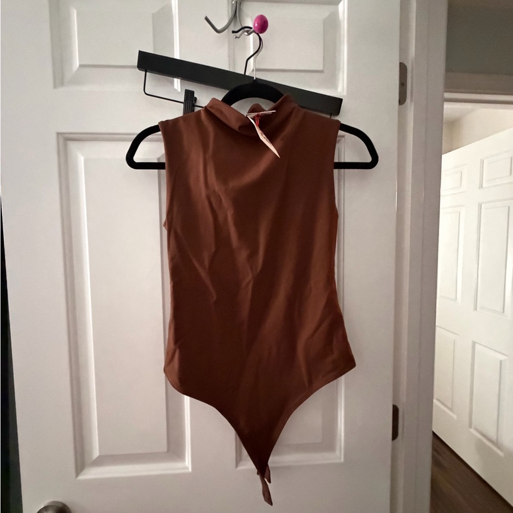 Open edit  Chocolate Brown thong Bodysuit
